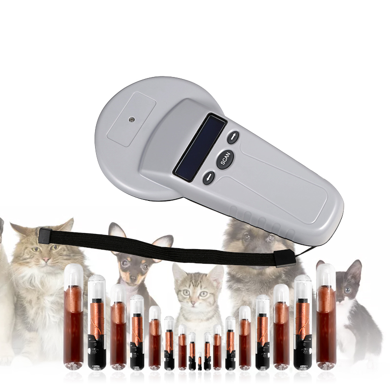 RFID 132.4KHZ动物标签读卡器 宠物诊所宠物身份识别玻璃管标签手持扫描仪