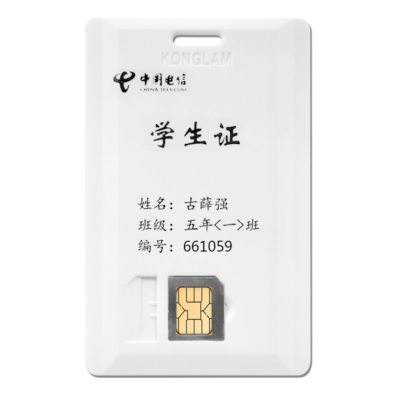 厂家直销RFID IC人像校园学生卡SIM电话校园卡卡槽