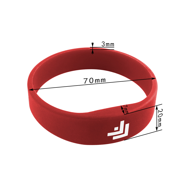 GJ02 RFID 20mm防水硅胶腕带扁圆形智能手环