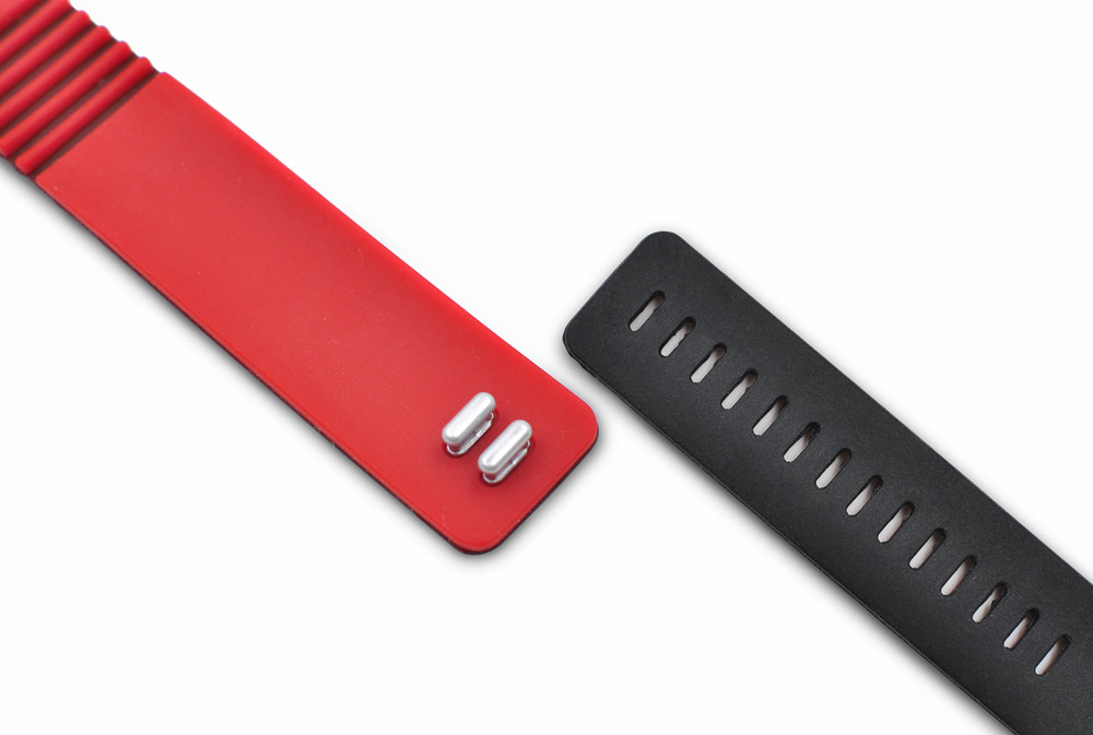 GJ18 RFID NFC 硅胶腕带可重复使用双色凸扣手环