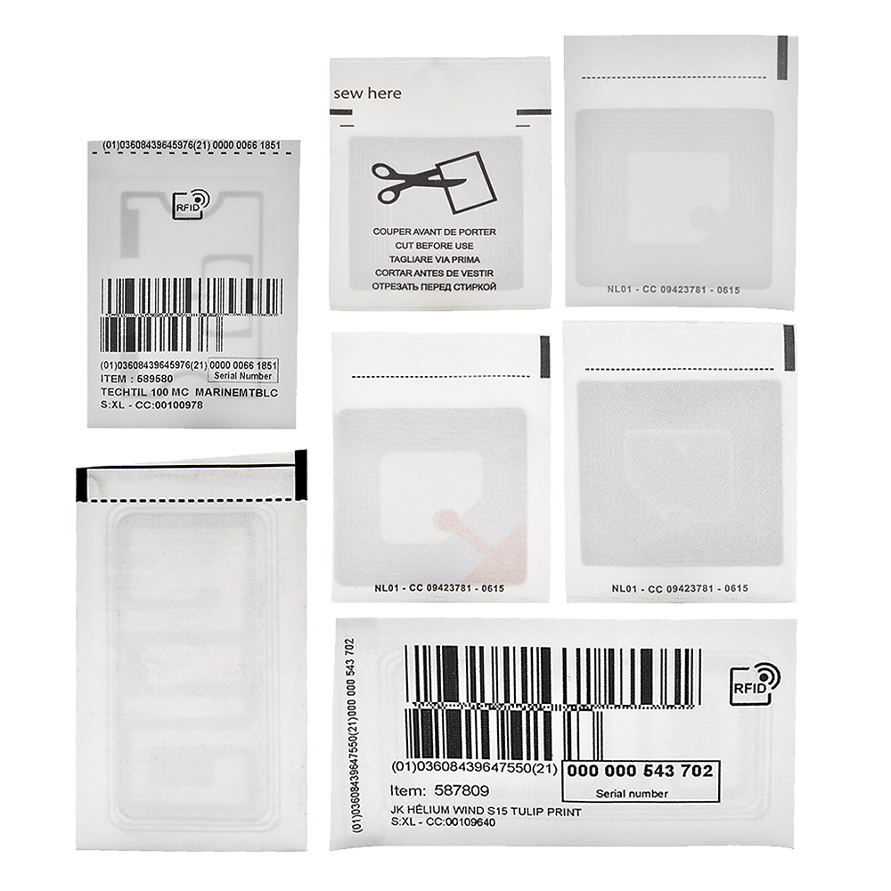 RFID UHF织唛耐高温洗衣标签水洗电子标签